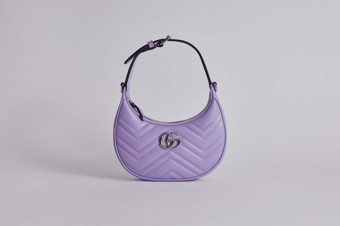 Gucci Marmont Half-Moon shaped bag - Pastel Purple