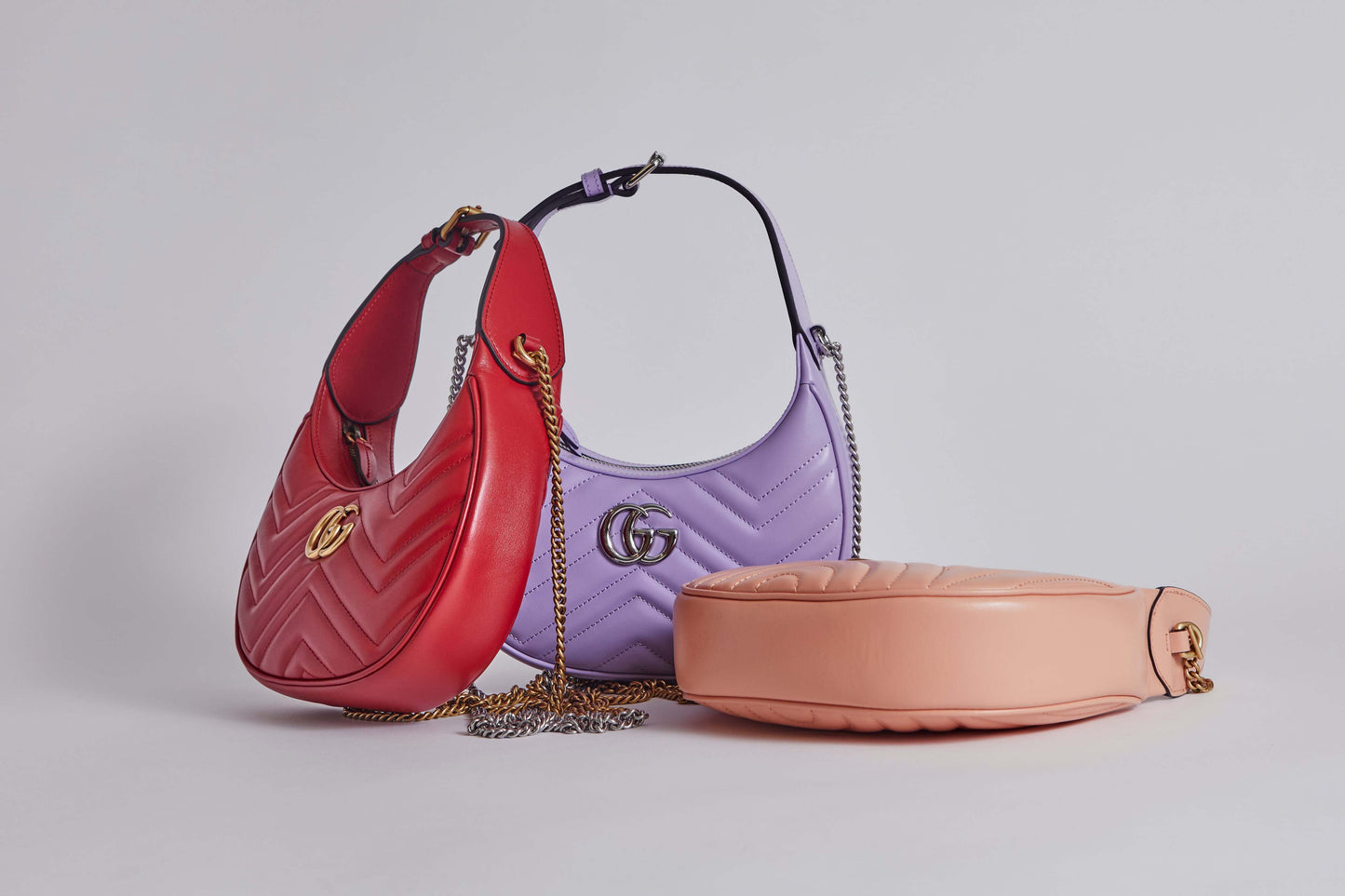 Gucci Marmont Half-Moon shaped bag - Pastel Purple