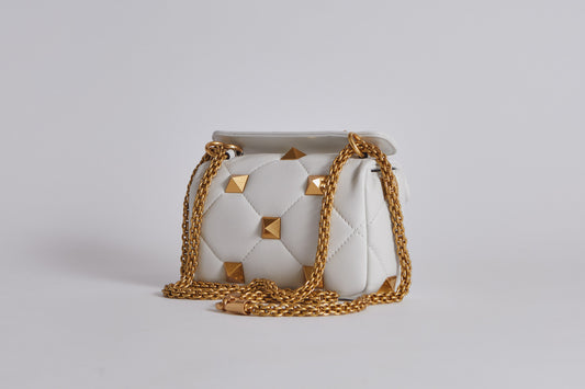 Valentino Roman Stud Bag - White