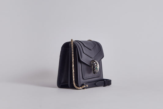 Bvlgari Serpenti forever Shoulder Bag-Black