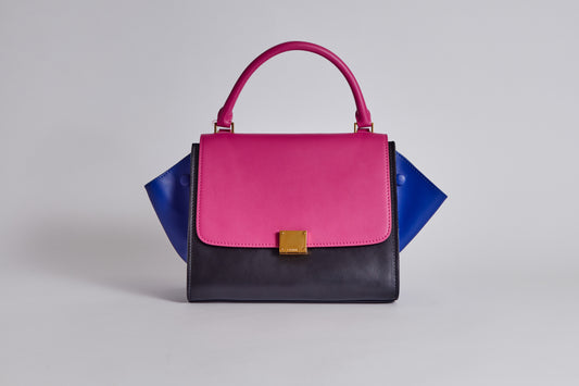 Celine Trapeze Tote Bag Pink-Multi