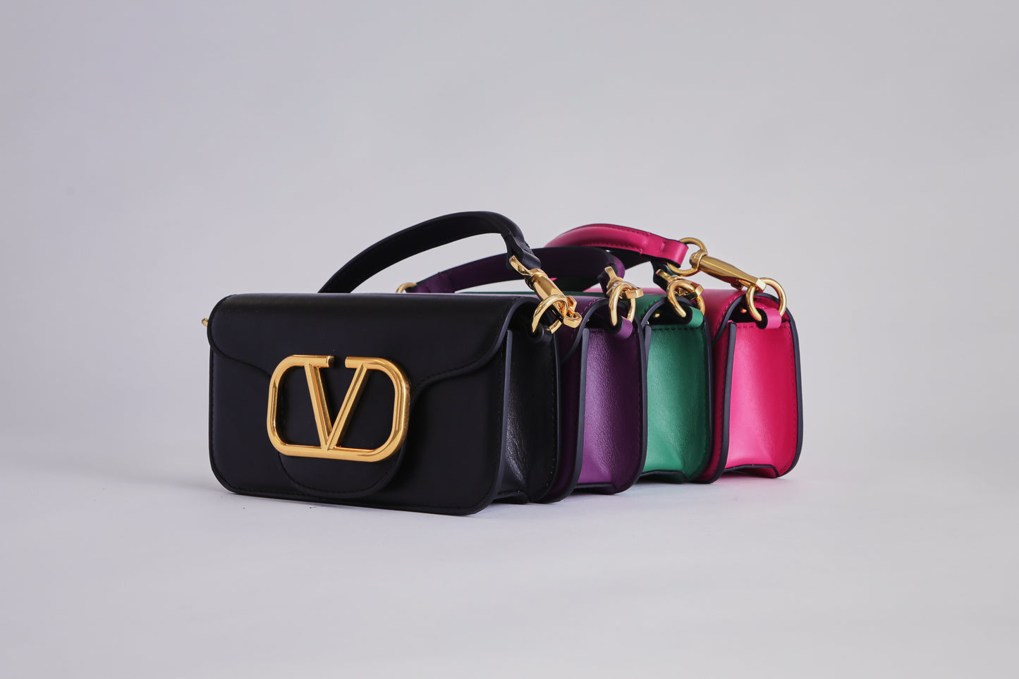 Valentino Loco Small Shoulder Bag in Calfskin - Black