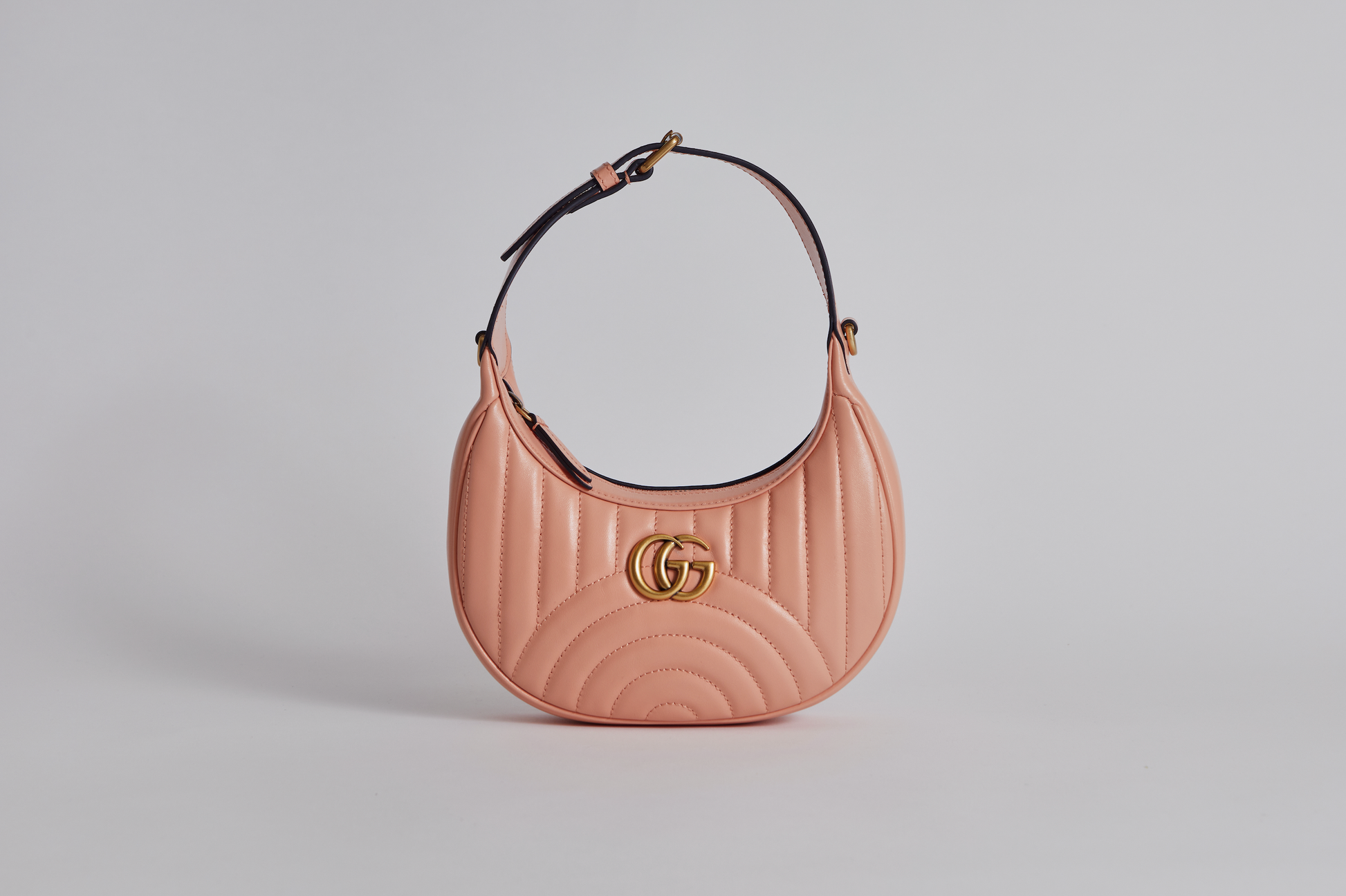 Leather Handbag/ crossbody Marmont half-moon-shaped mini bag