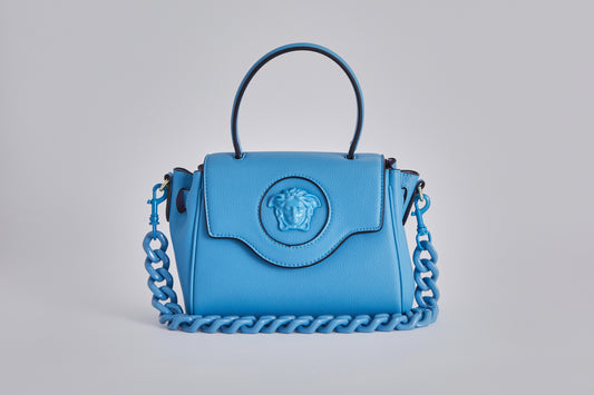 Versace La Medusa medium handbag blue