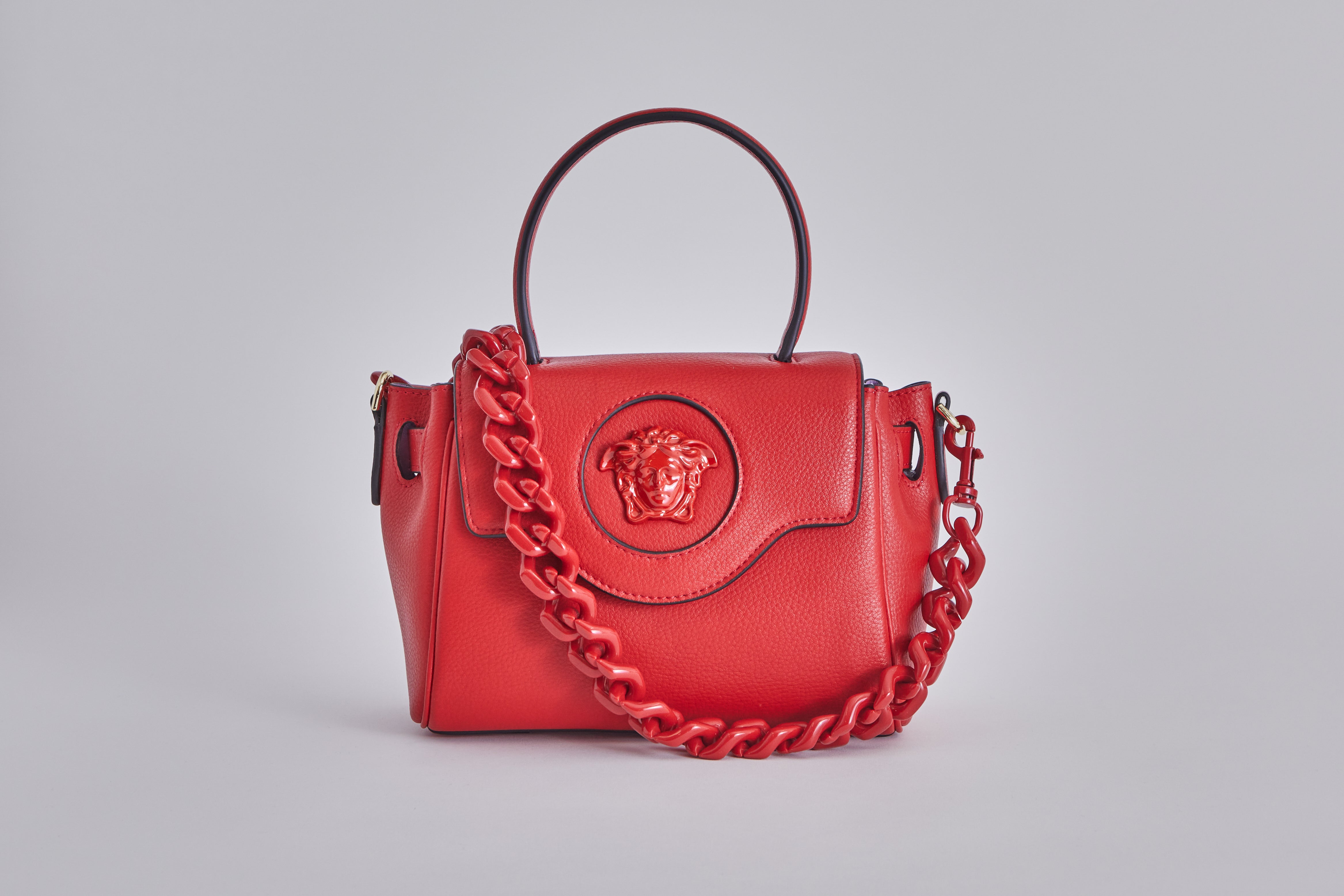 Genuine Versace 1969 Abbigliamento Red Milano Italy Tote Bag $360 | eBay