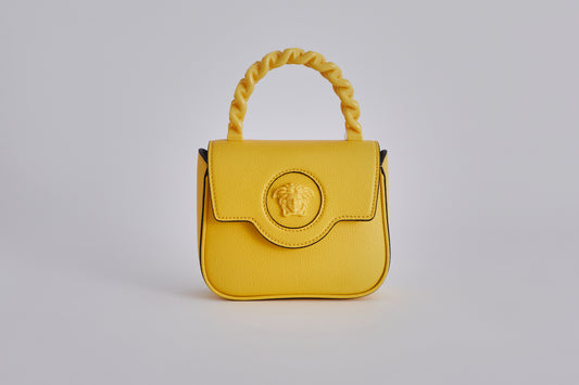 Versace La Medusa Mini Handbag Yellow