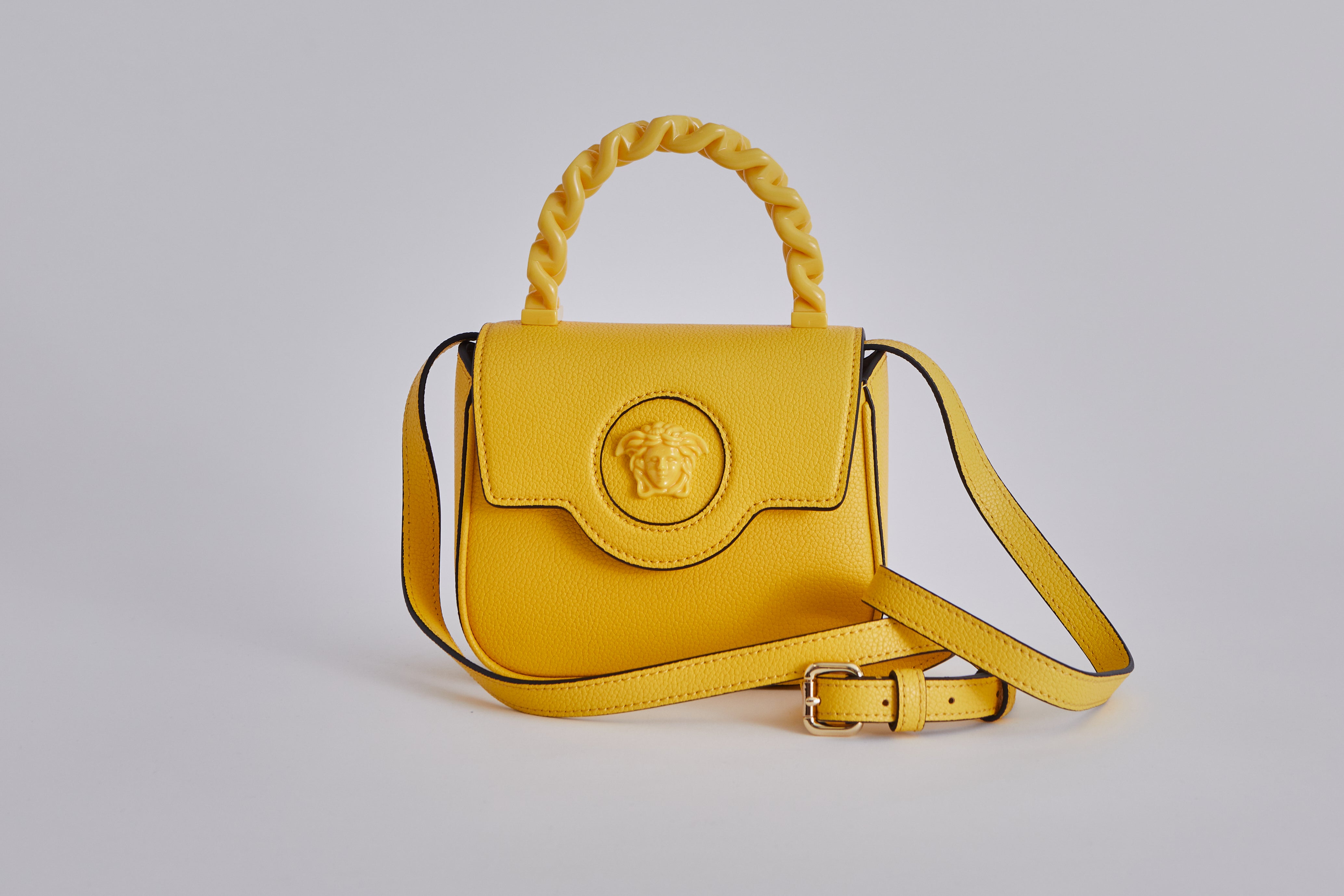 Versace La Medusa Mini Handbag Yellow Hire our handbag