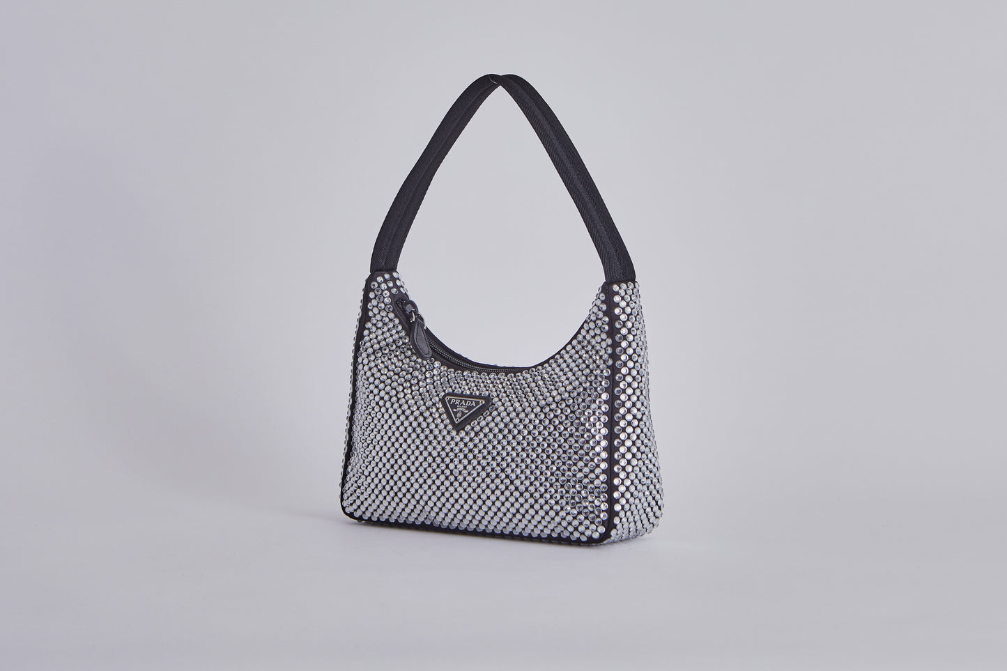 Prada Alabaster Bag with Crystal - Black